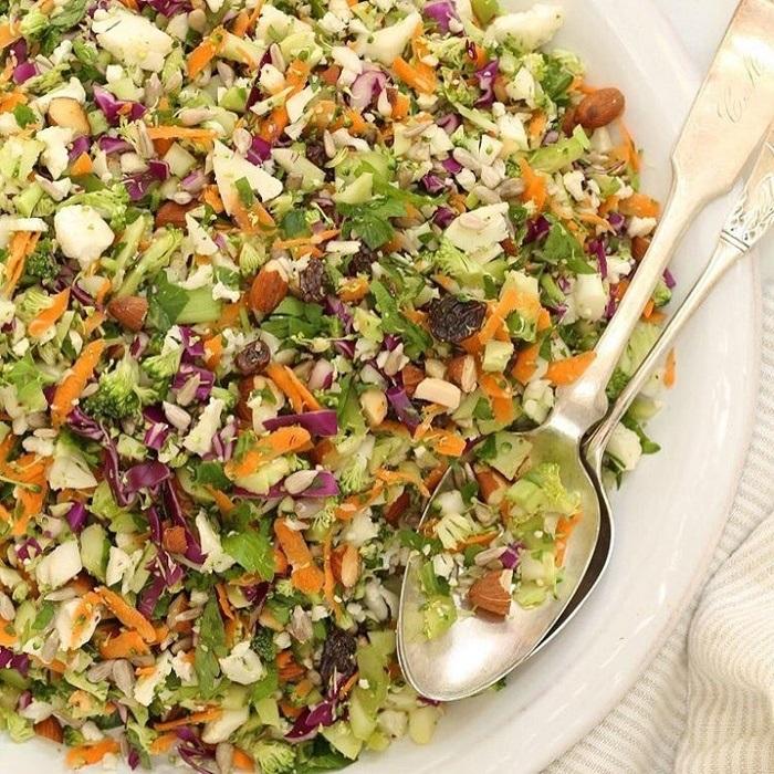 giảm cân hiệu quả với salad súp lơ, bắp cải 